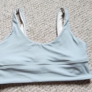 lululemon athletica Light Blue Seamless Scoop Sports Bra